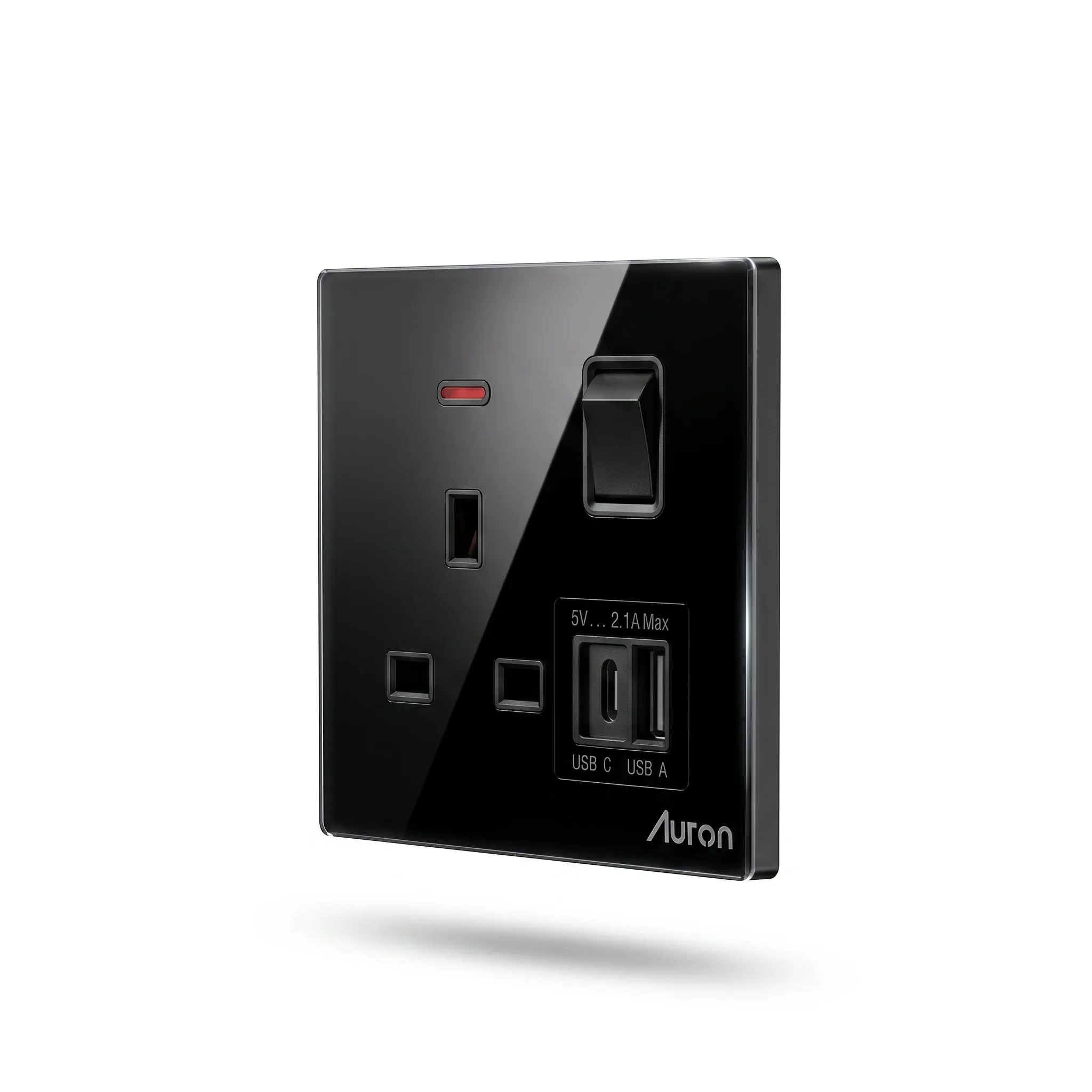 13A Switched Socket with neon +USB+Type C